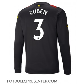Manchester City Ruben Dias #3 Borta Matchtröja 2022-23 Långärmad